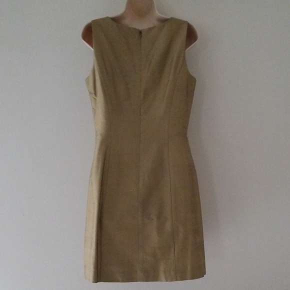 Donna Ricco NY Gold Silk Formal Party Dress Size 8 - Picture 5 of 8